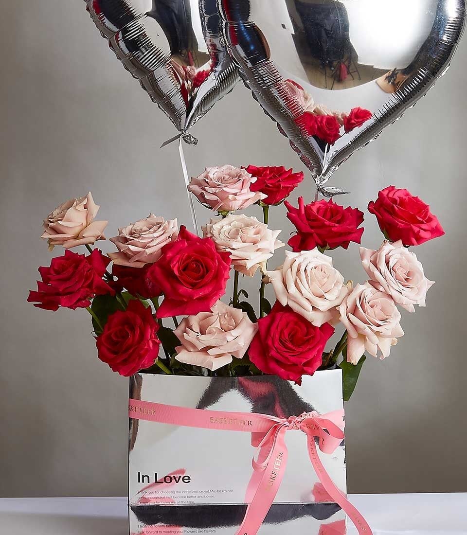 Pink Passion Balloon Ensemble Gift