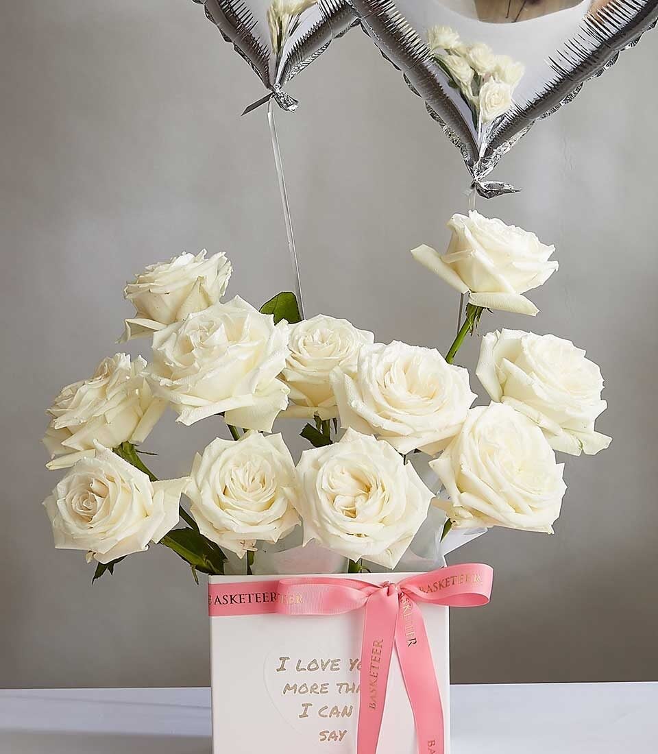 White Petal Heart Ensemble Gift