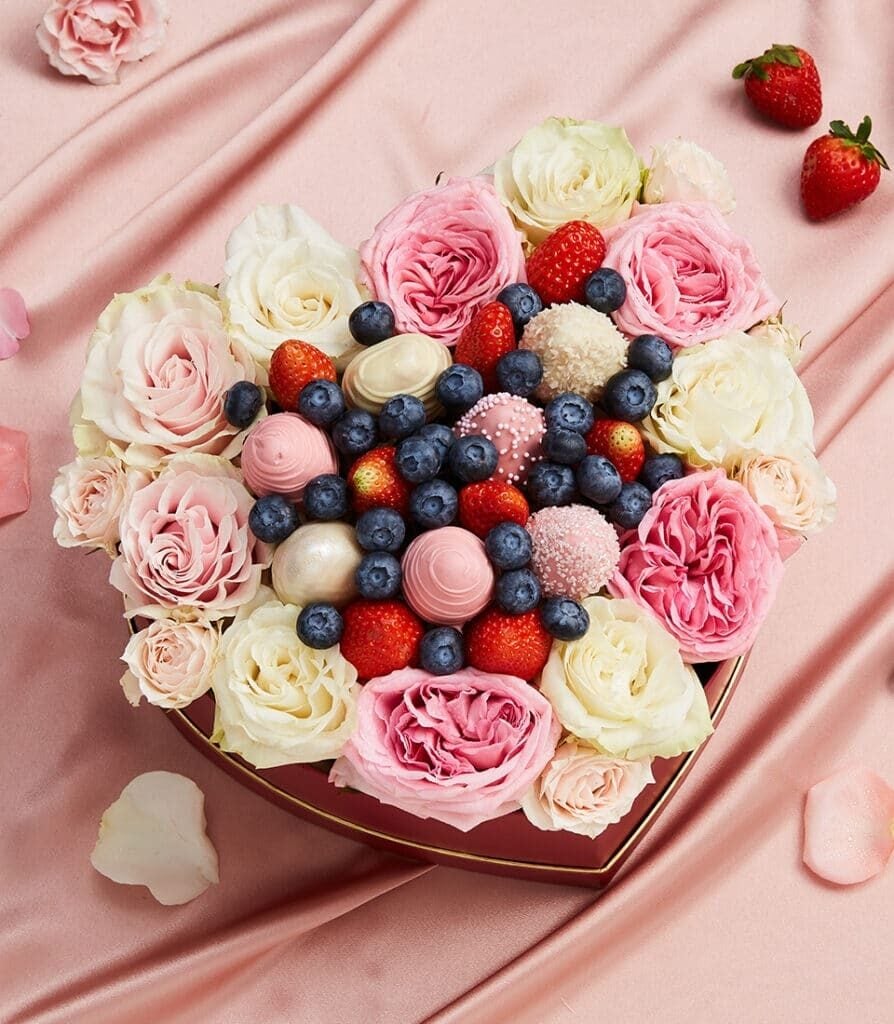 Blushing Berry Heart Box