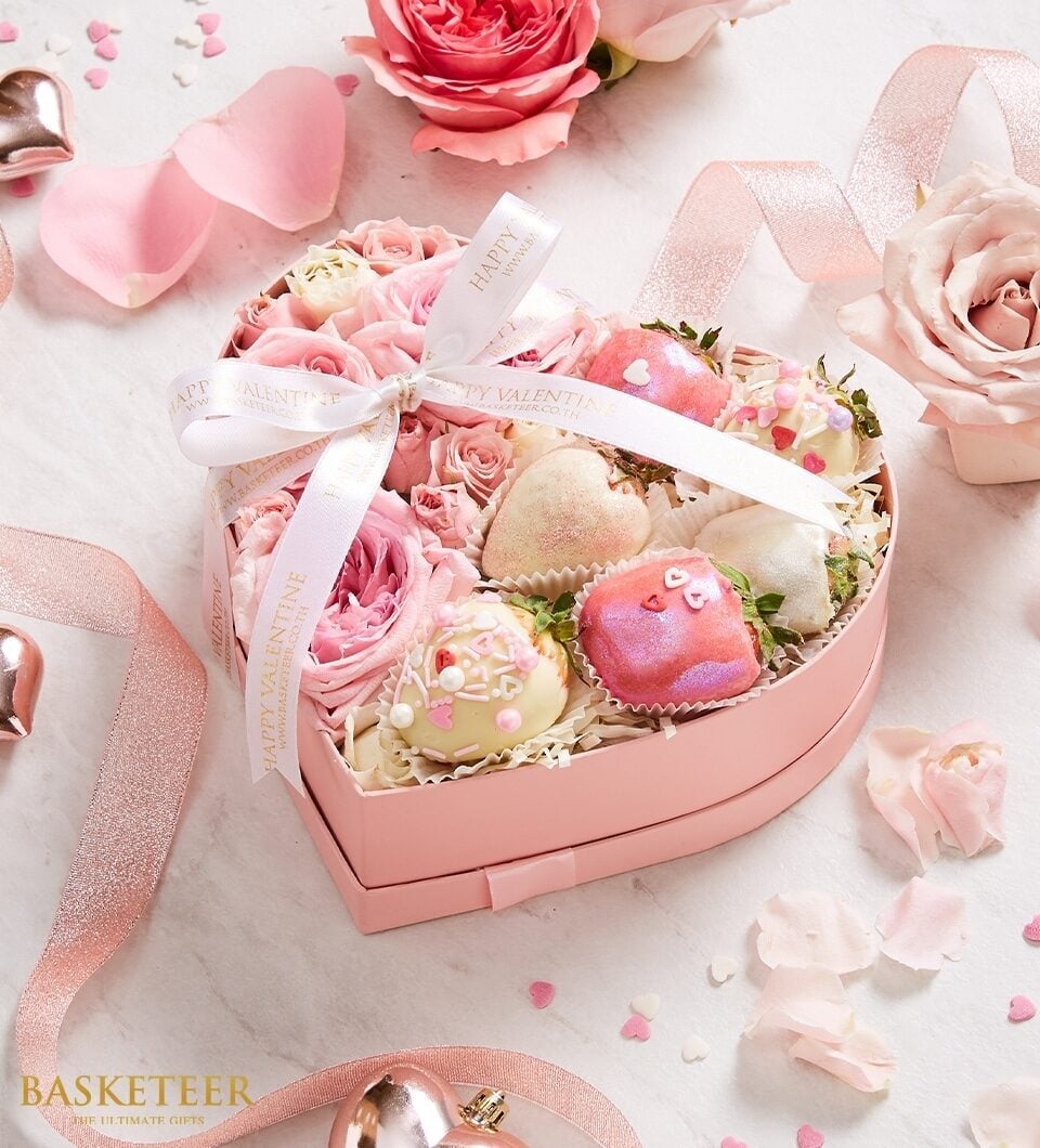 Chocolate Covered Strawberry & Flower