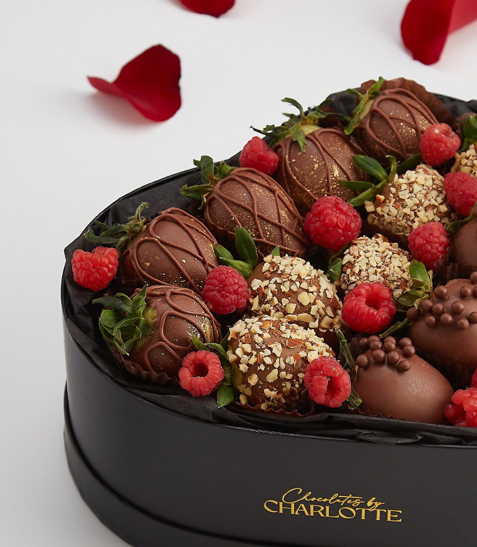 Dark Chocolate-Covered Strawberries & Raspberries