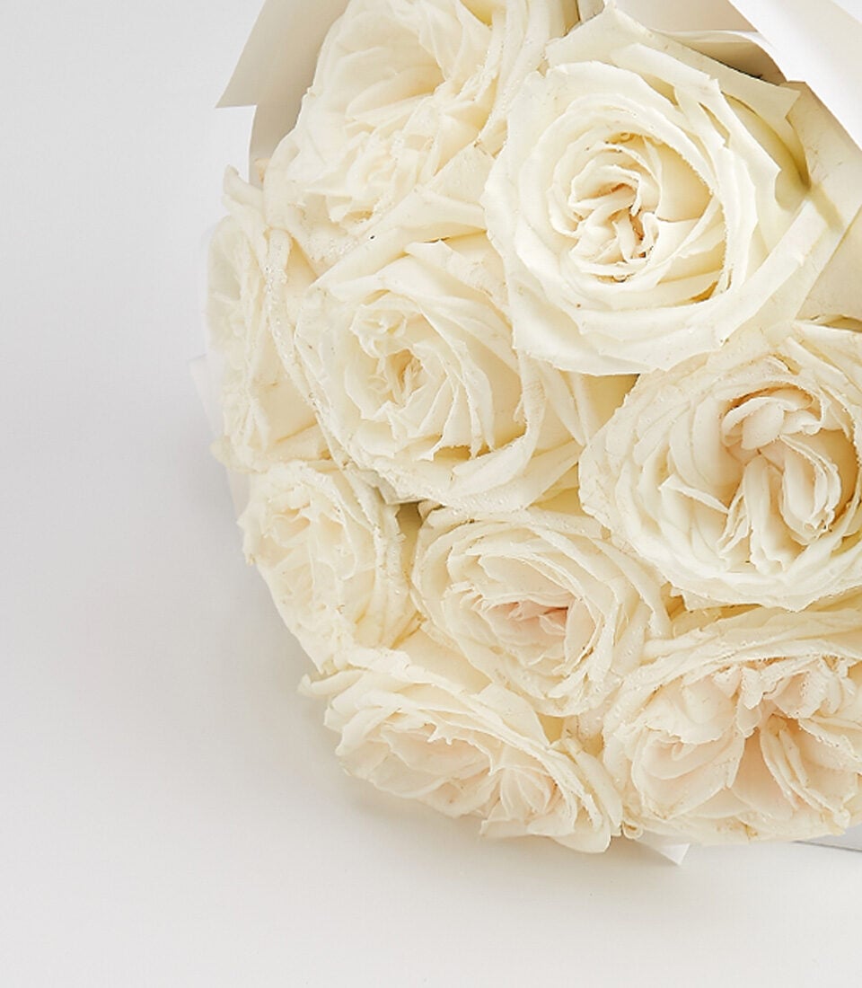 Pure Elegance White Rose Bouquet
