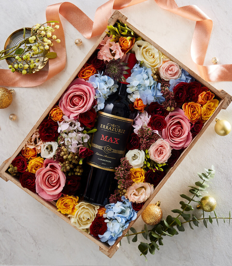 Vivid Blooms & Red Wine Harmony Box