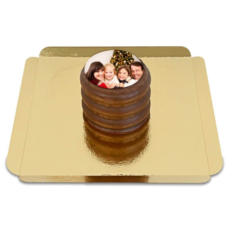 Milk Chocolate Baumkuchen with Photo (1 piece)