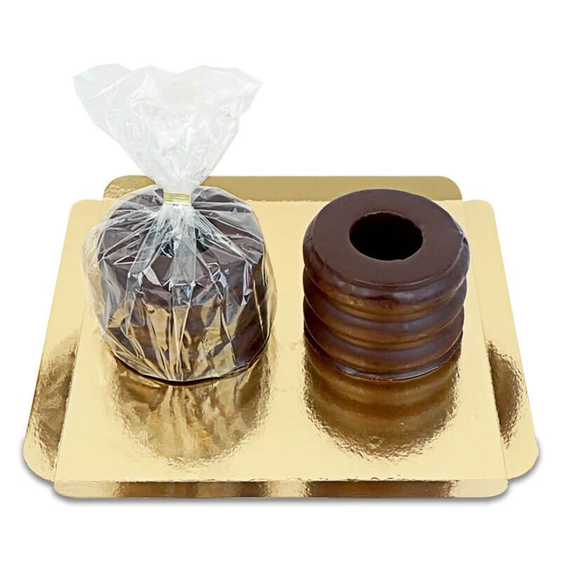 Dark chocolate Baumkuchen (1 piece)