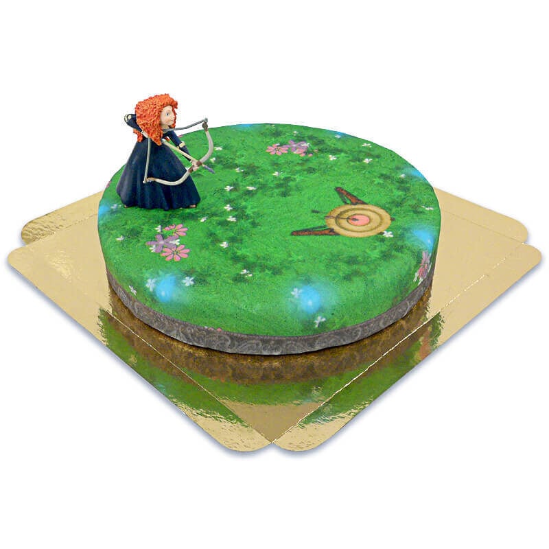 Merida figure on target cake