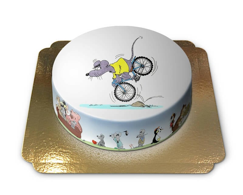 The Bicycle Mouse - Uli Stein (Small (18 cm(6 servings)))