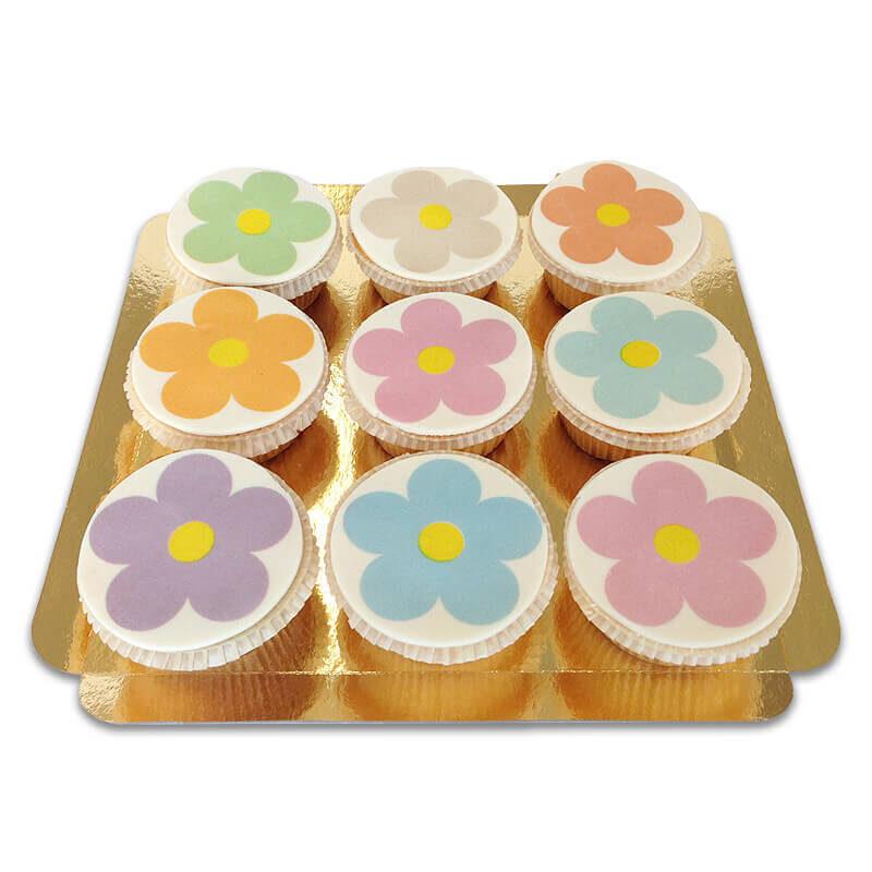 Flower Power Cupcakes, 9 pieces