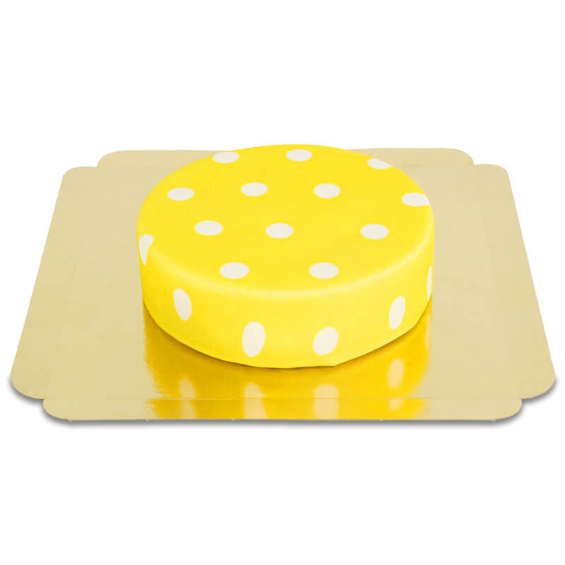 Yellow with white dots (Small (18 cm(6 servings)))