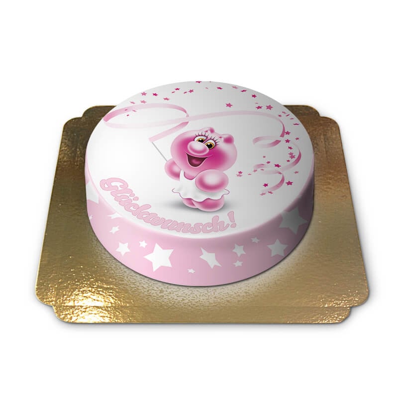 Gelini Cake - Pink Congratulations (Medium (12 Servings))