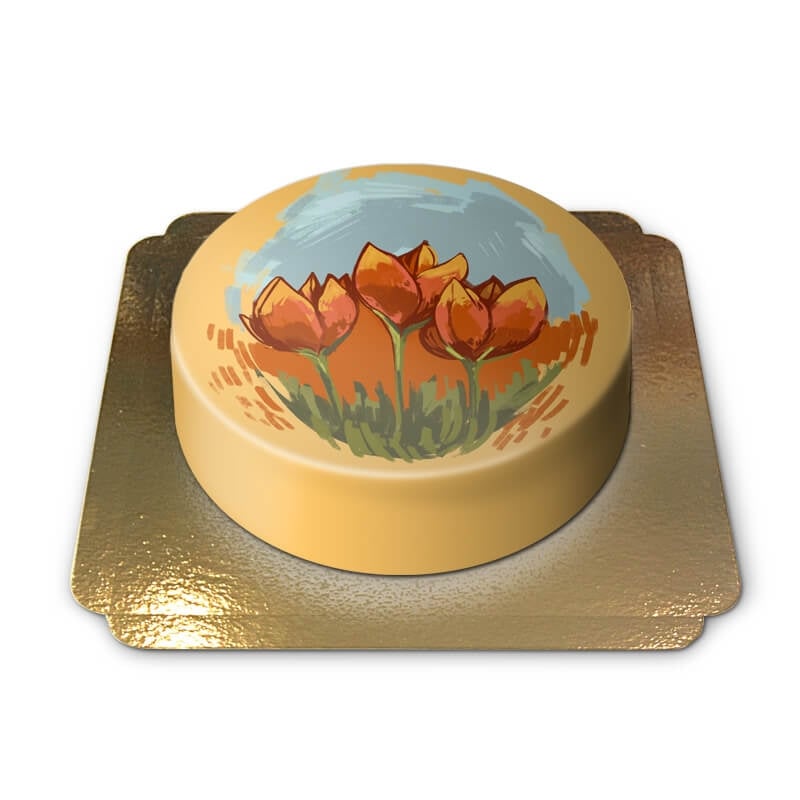 Holland Tulip Cake (Small (18 cm(6 servings)))