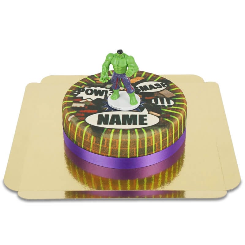 Hulk on comic cake (Small (6 Servings))