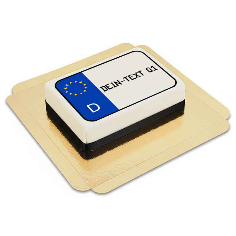 German license plate cake (Small (20cm X 14cm (Size S - 6 Servings)))