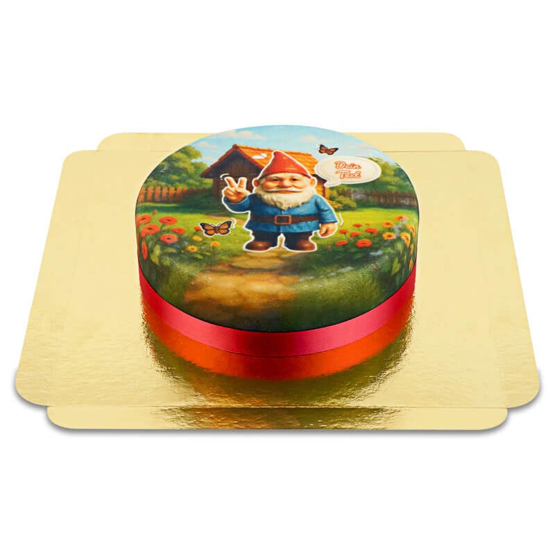 Peace Garden Gnome Cake (Small (18cm (6 Servings)))