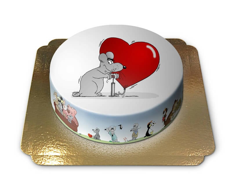 Heart-shaped love balloon - Uli Stein (Small ((18 cm)6 servings))