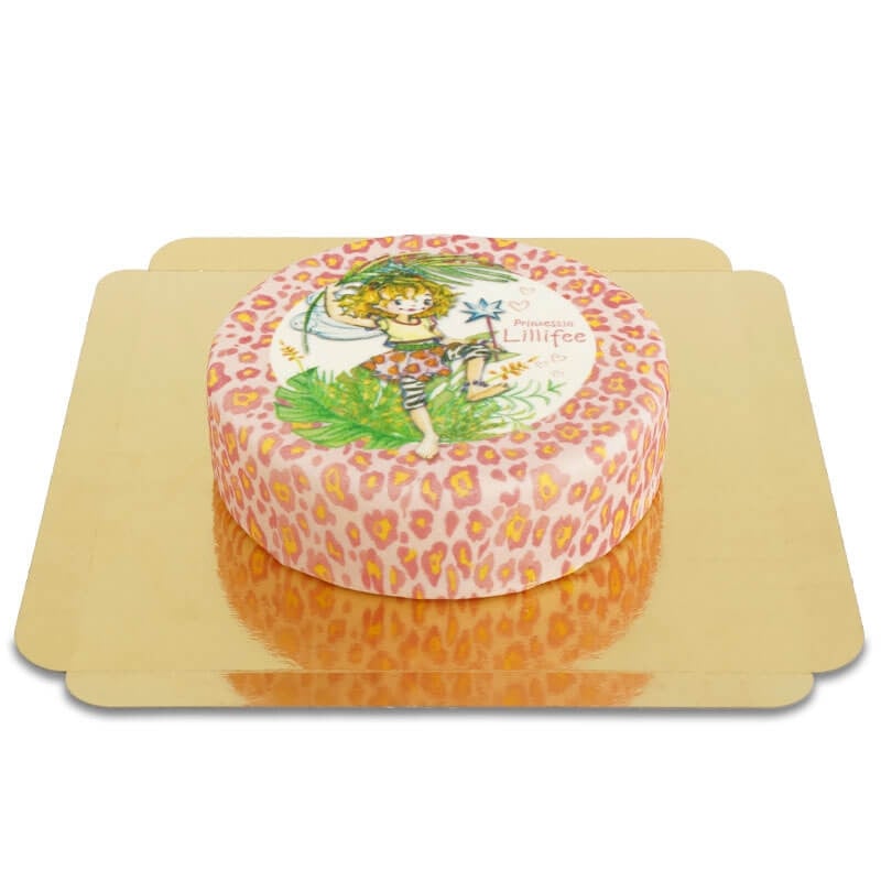 Princess Lillifee cake with leopard pattern (Small (6 Servings))