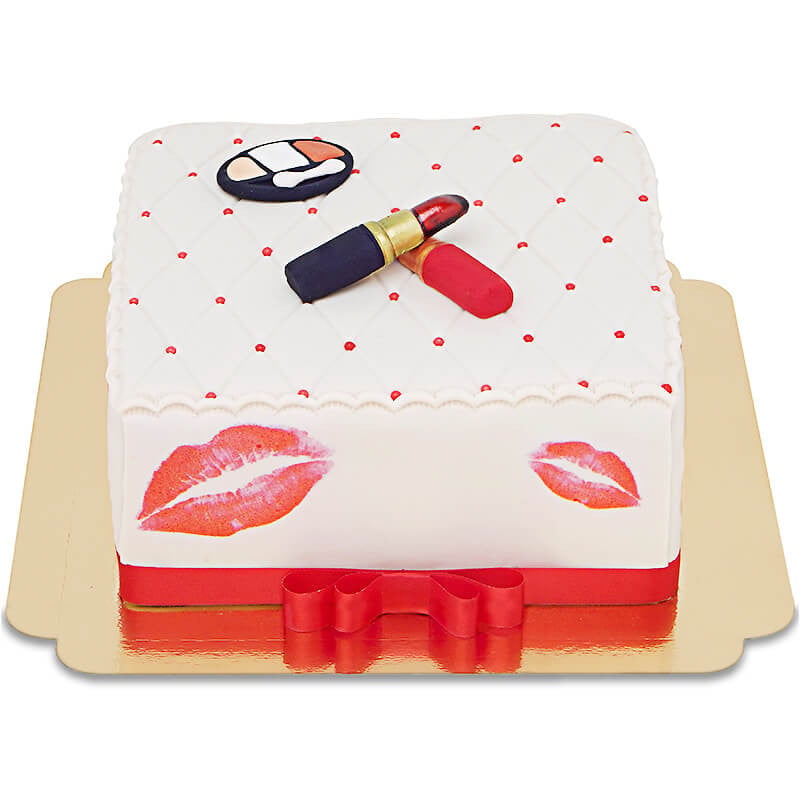 Deluxe make-up cake, square double height