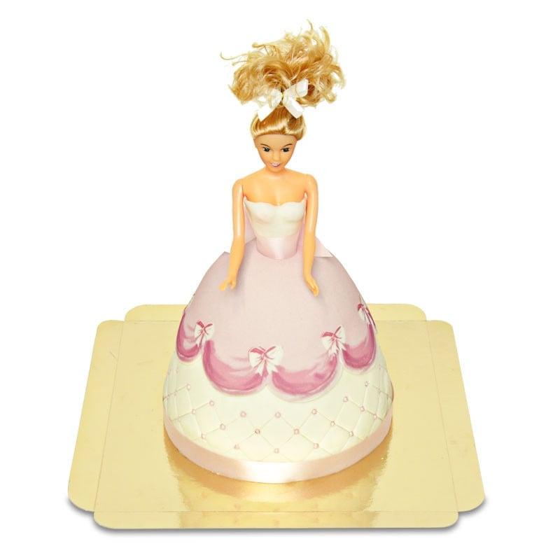 Deluxe doll princess cake with pink dress