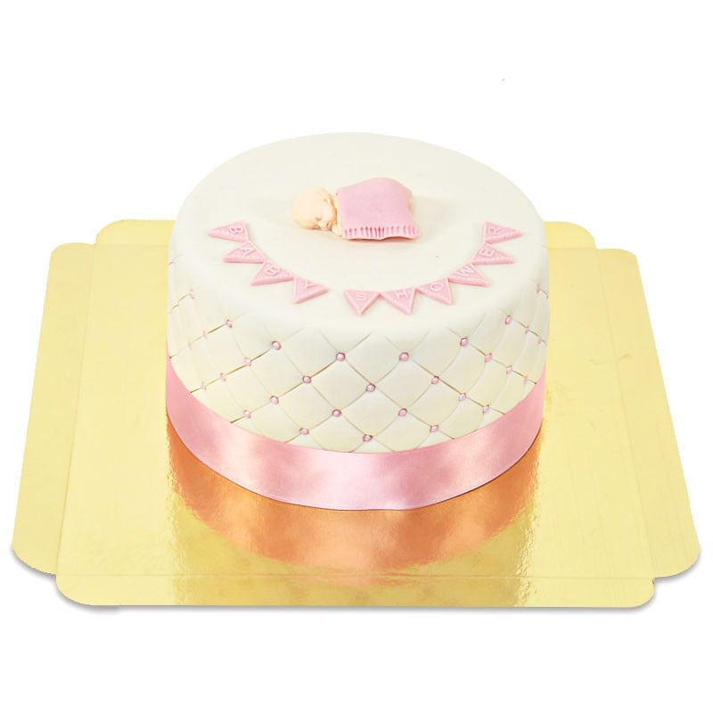 Pink baby shower cake (Medium (24 Servings))