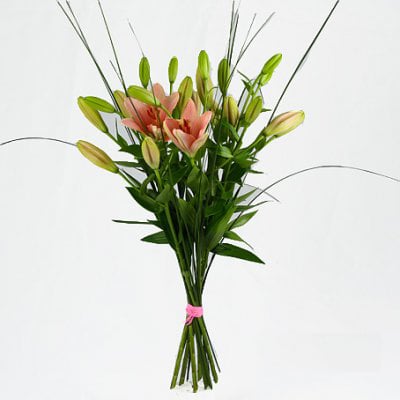 Send a bouquet of lilies which blombud
