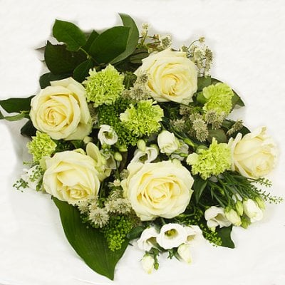 Funeral Flowers - florist choice white (Small)
