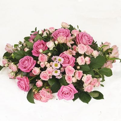 Funeral Flowers - Pink round (Medium)