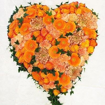 Funeral Flowers - Peach (Small)