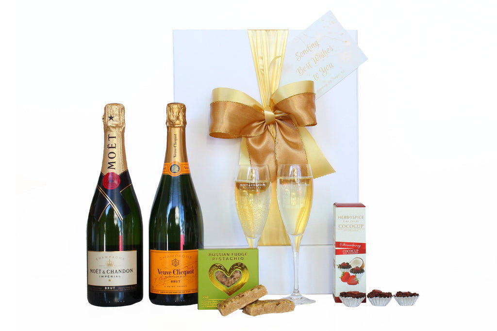Luxurious Champagne Duo and Chocolates