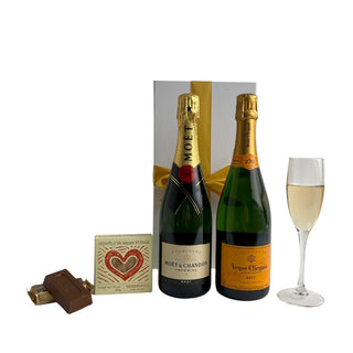 Luxurious Champagne Duo and Chocolates