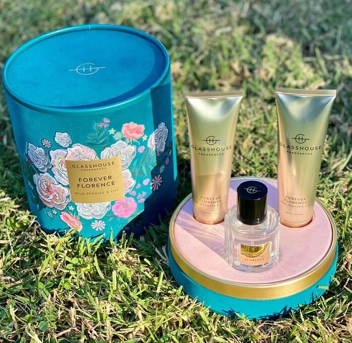 GLASSHOUSE FOREVER FLORENCE FRAGRANCE SET - WILD PEONIES & LILY
