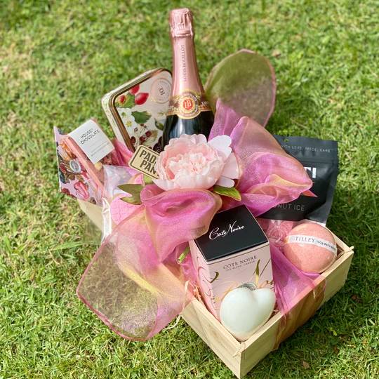 Pamper Her Premium Pink Gift Basket