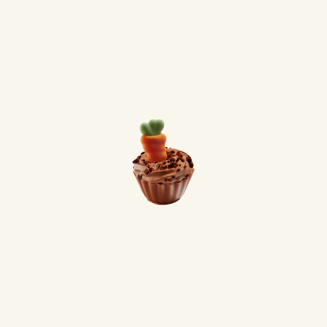 Cupcake carrot – bag 130g - 2 pcs