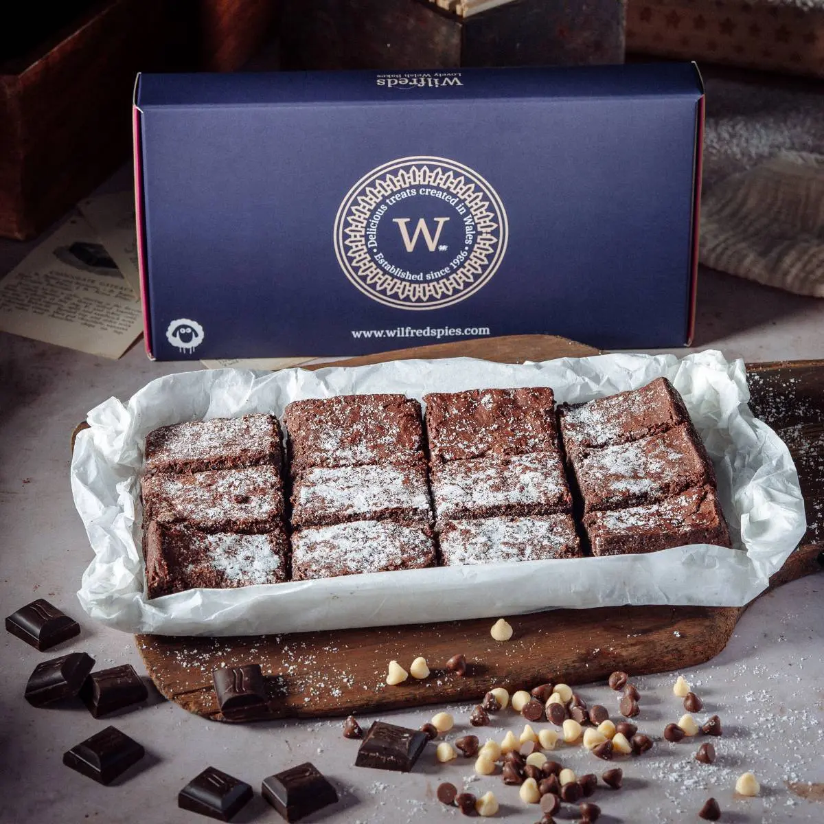 Letterbox Chocolate Chip Brownies