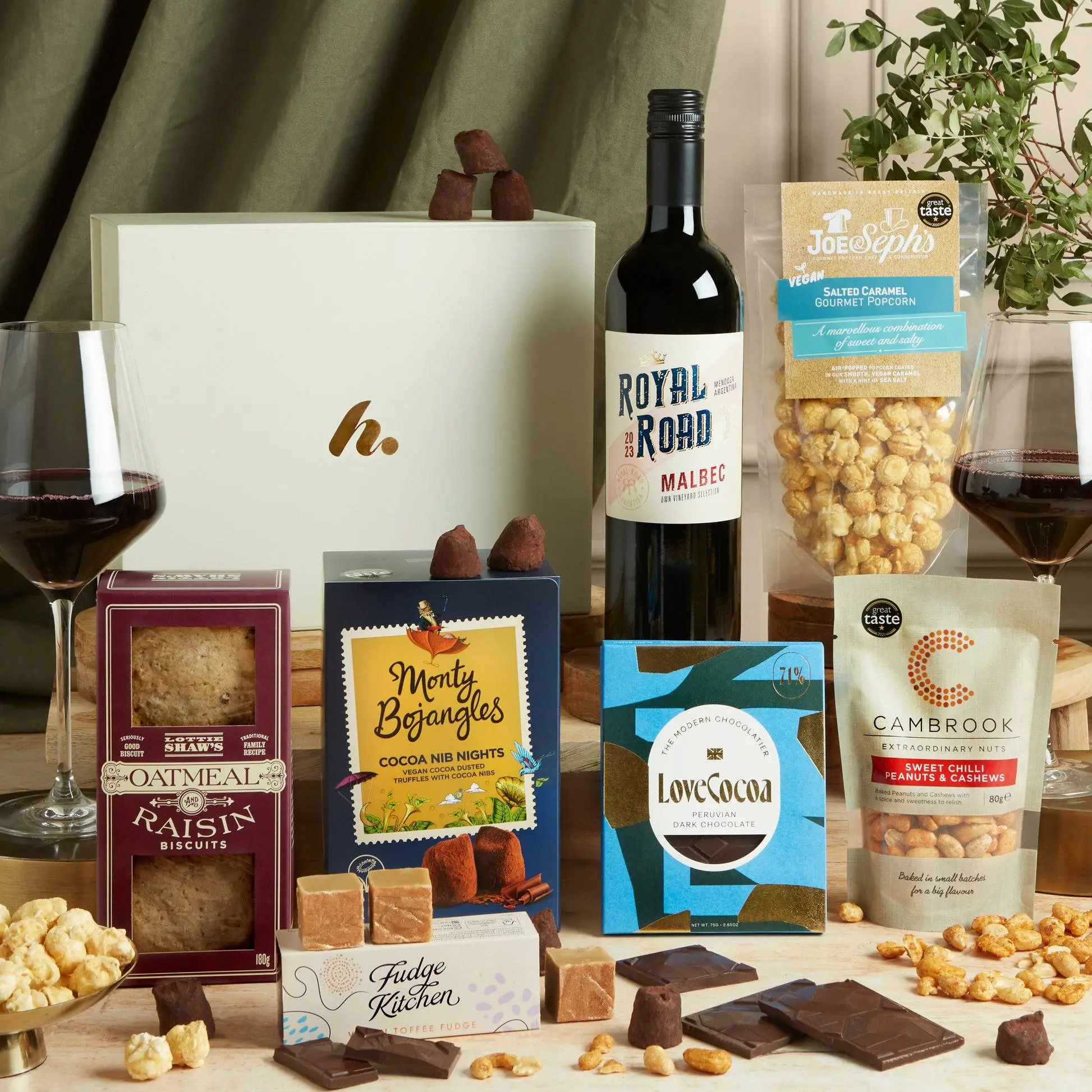 Red Wine and Vegan Treats Hamper