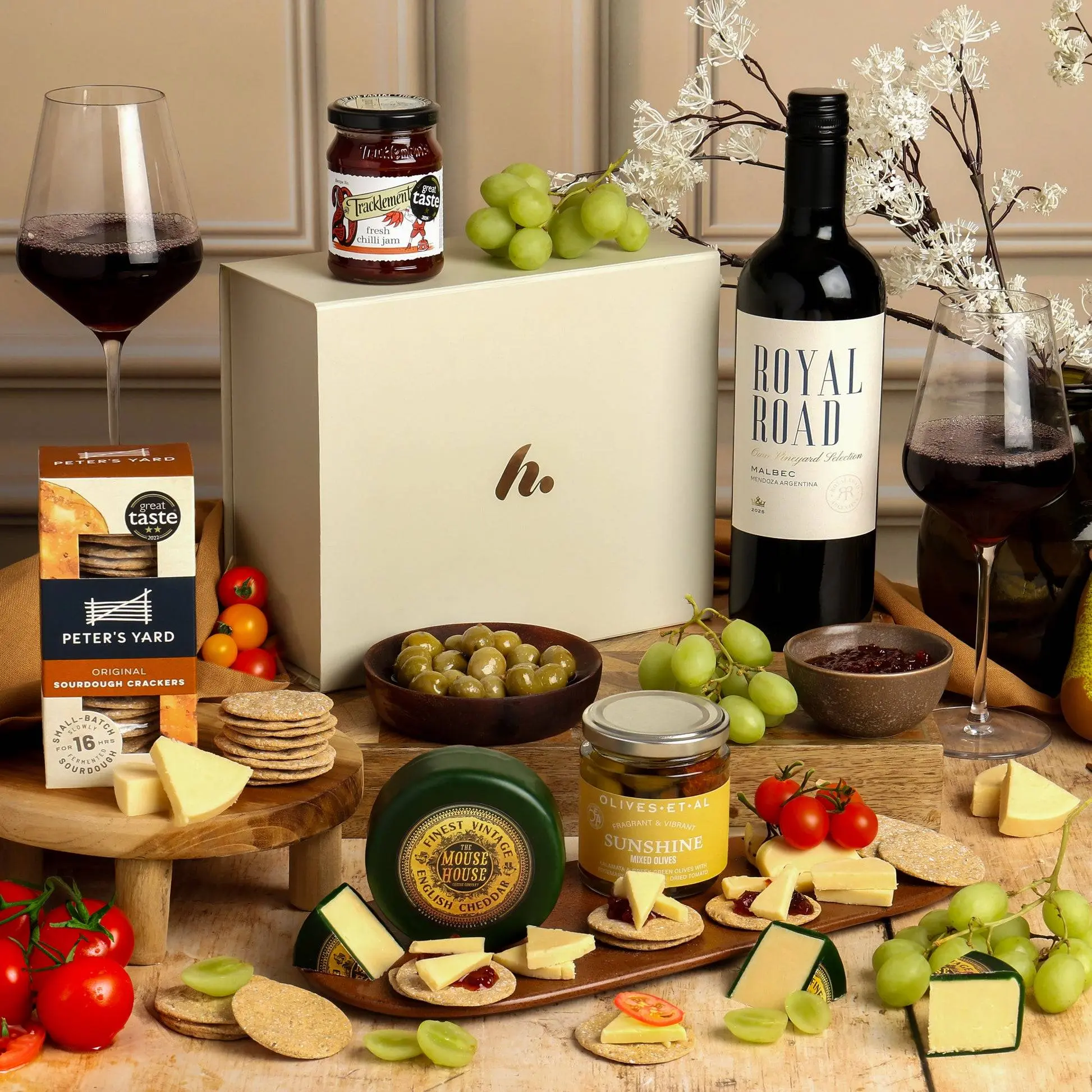 Gourmet Cheese and Wine Gift Box