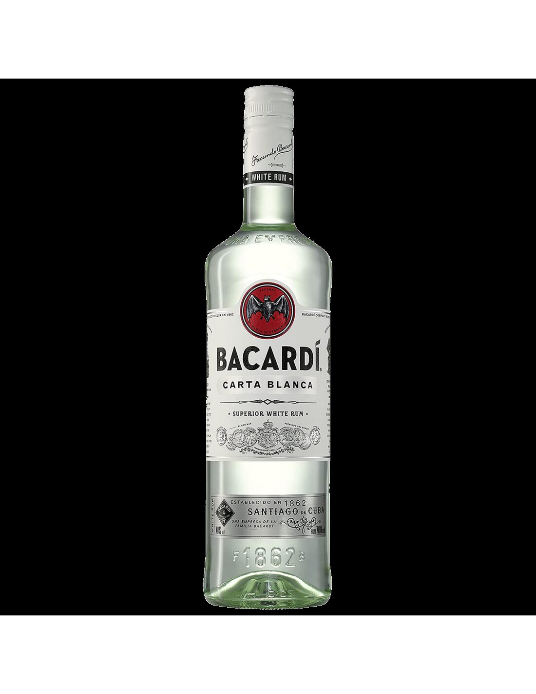 BACARDI CARTA BLANCA RHUM 37.5° 70 CL