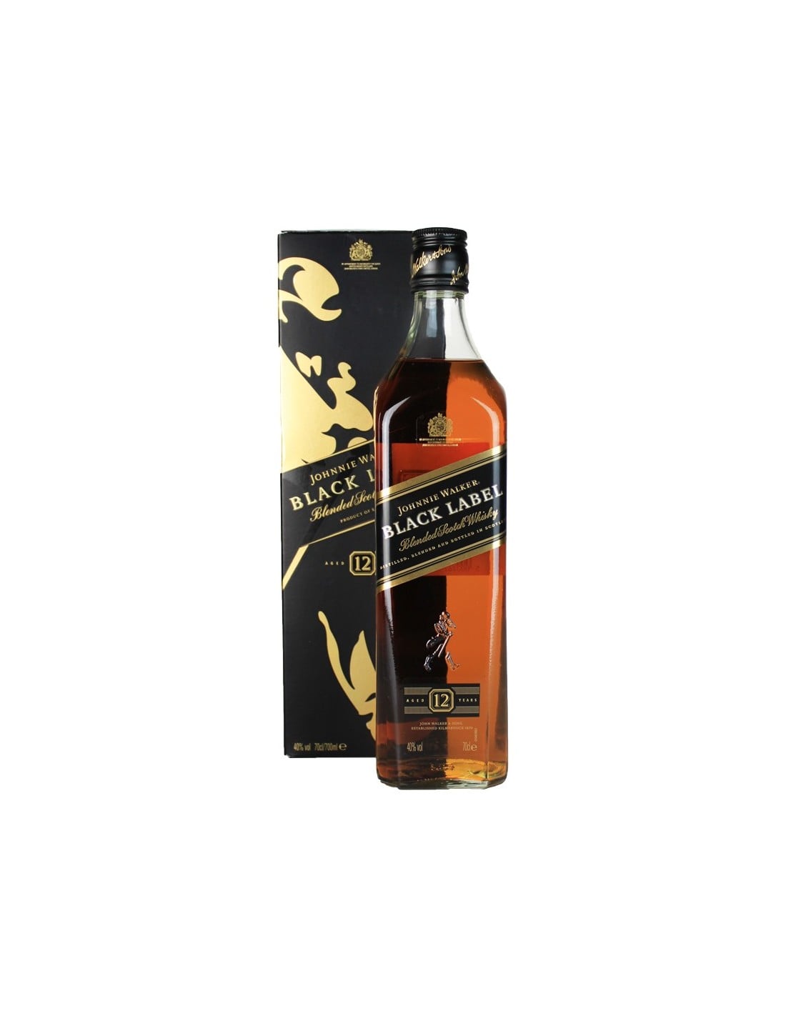 JOHNNIE WALKER BLACK LABEL 12 ANS WHISKY 40° 70 CL