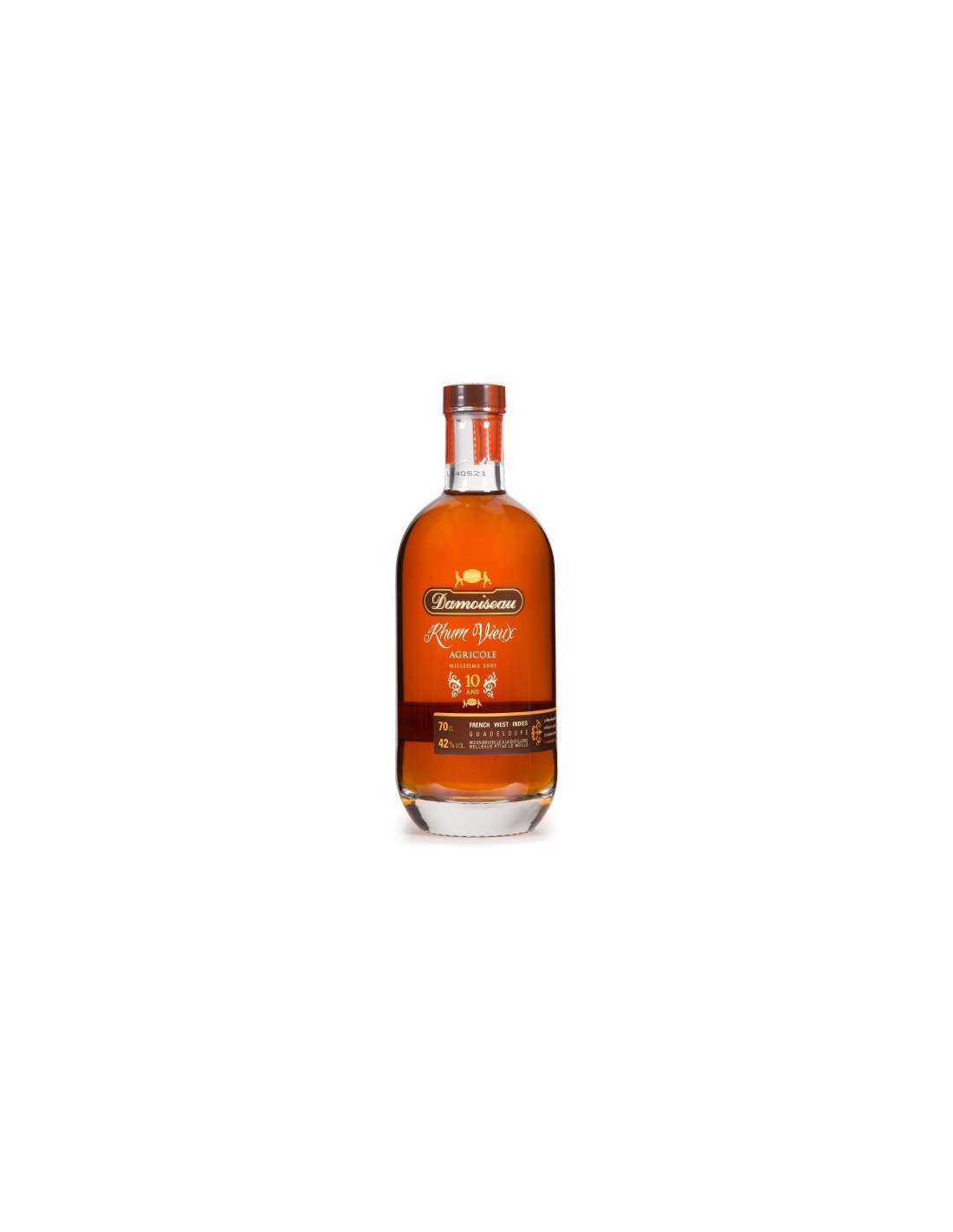 RHUM VIEUX DAMOISEAU 2001 10 ANS 42° 70 CL