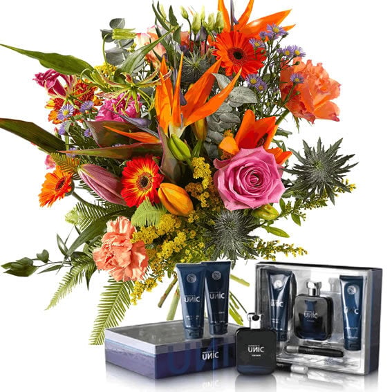 Fragrance set + flowers 'Colorful'