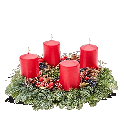 Advents Wreath red (Small)