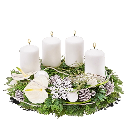 Advents Wreath White (Small)
