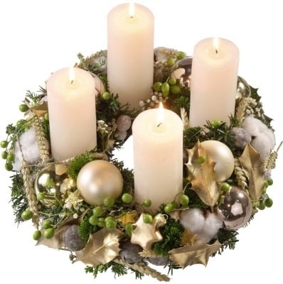 White advents wreath (Small)