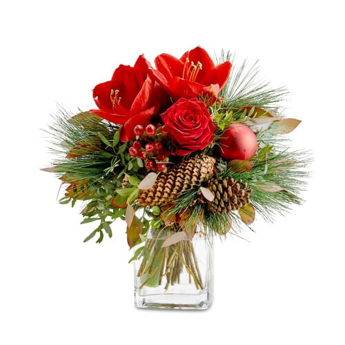 Christmas bouquet "Red Christmas magic" (Small)