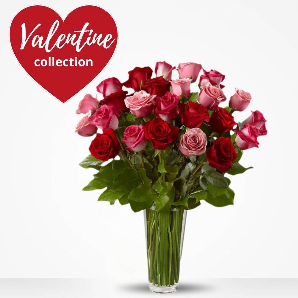 Valentine’s Romantic Roses Bouquet (12 roses)