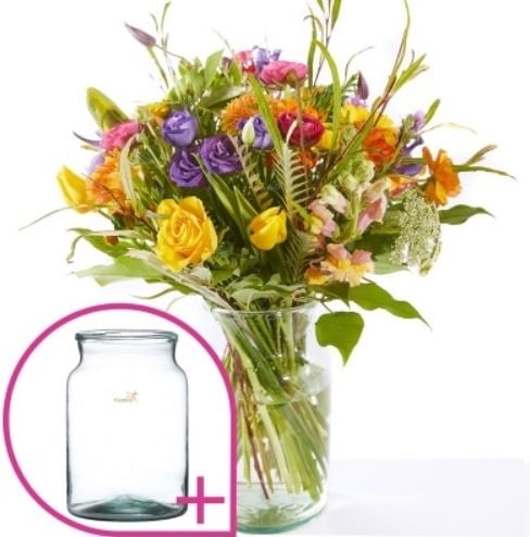 Bouquet happy spring on a vase (Small)