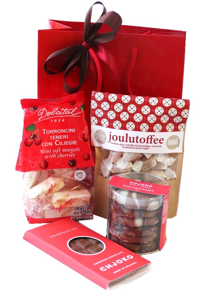 Red and sweet gift bag