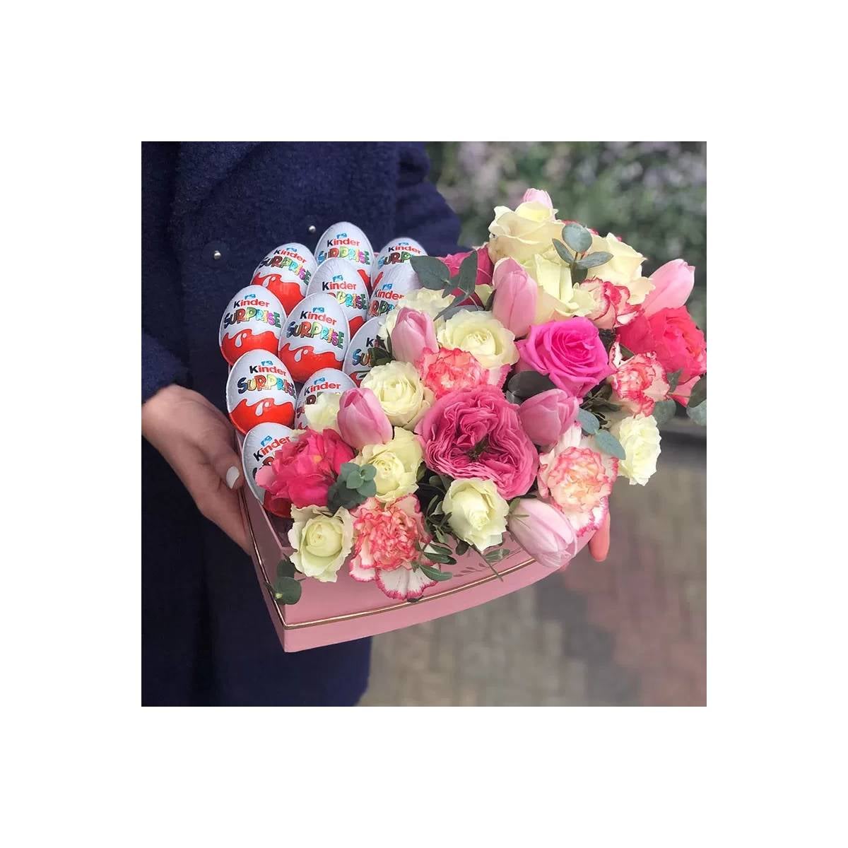 A Heart with Flowers and Kinders