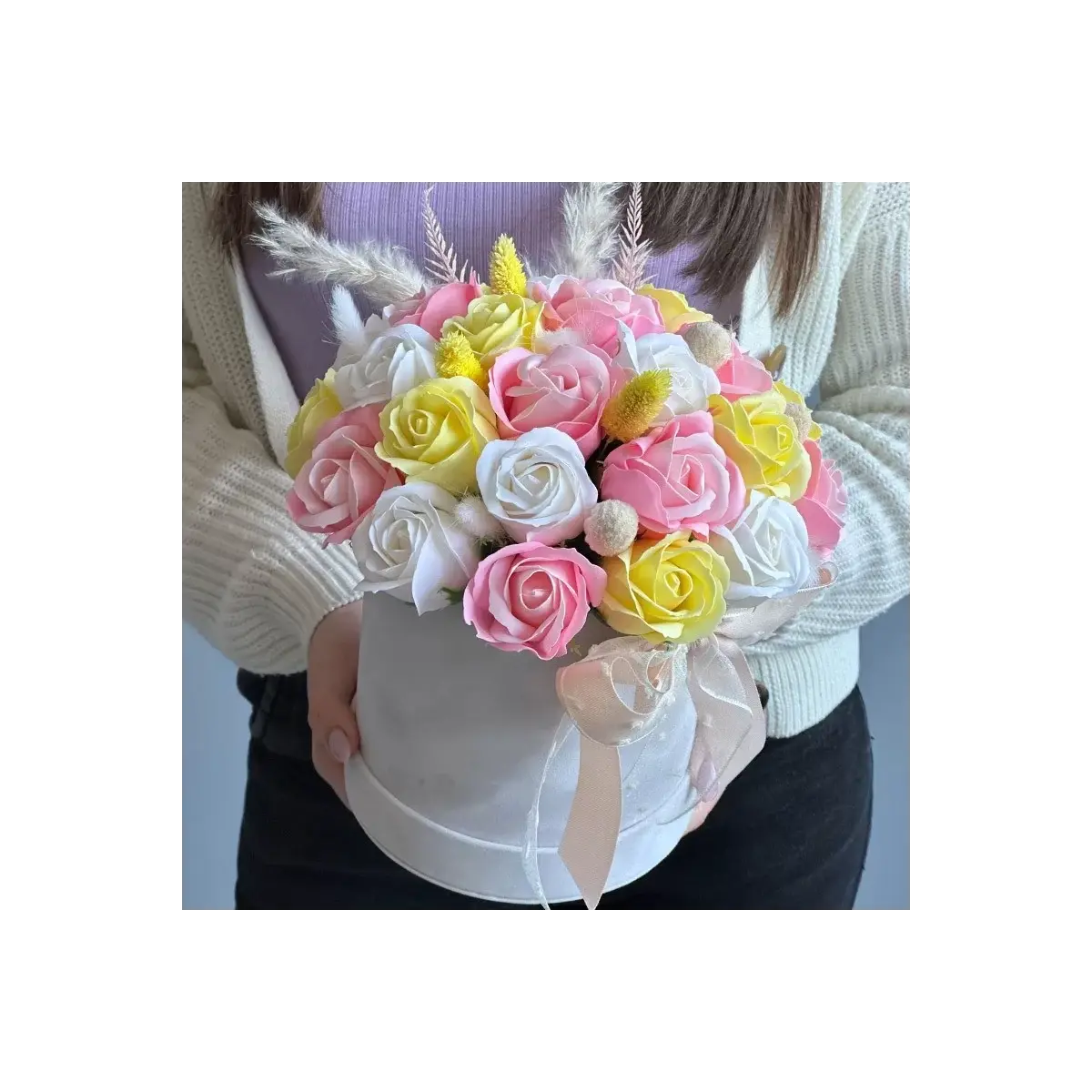 Soap Flower Box "Pastel"