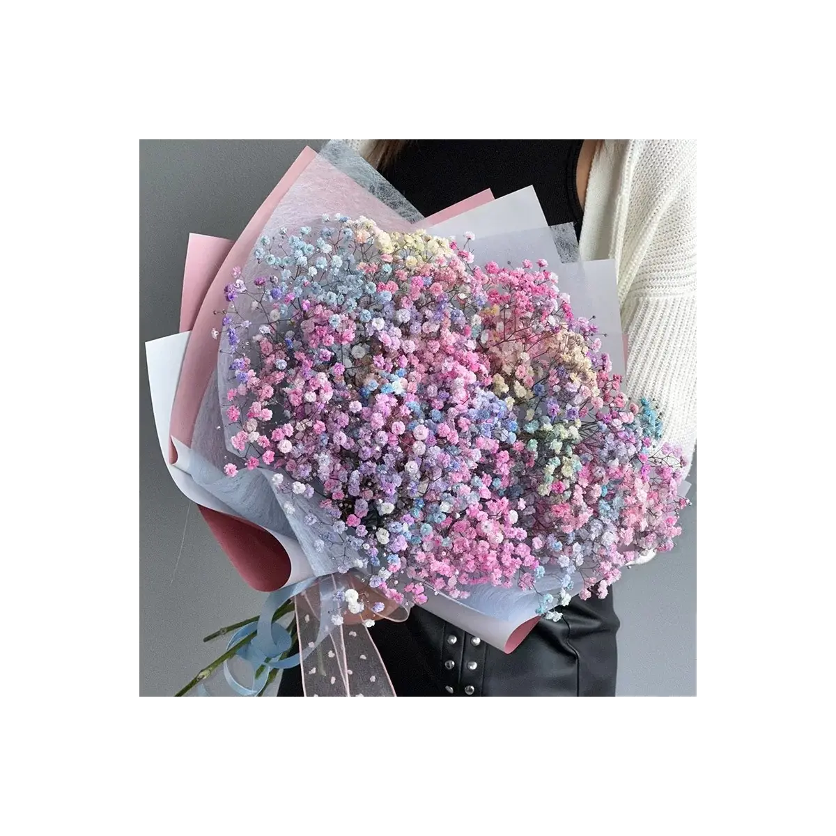 Bouquet of Gypsophila "Rainbow"