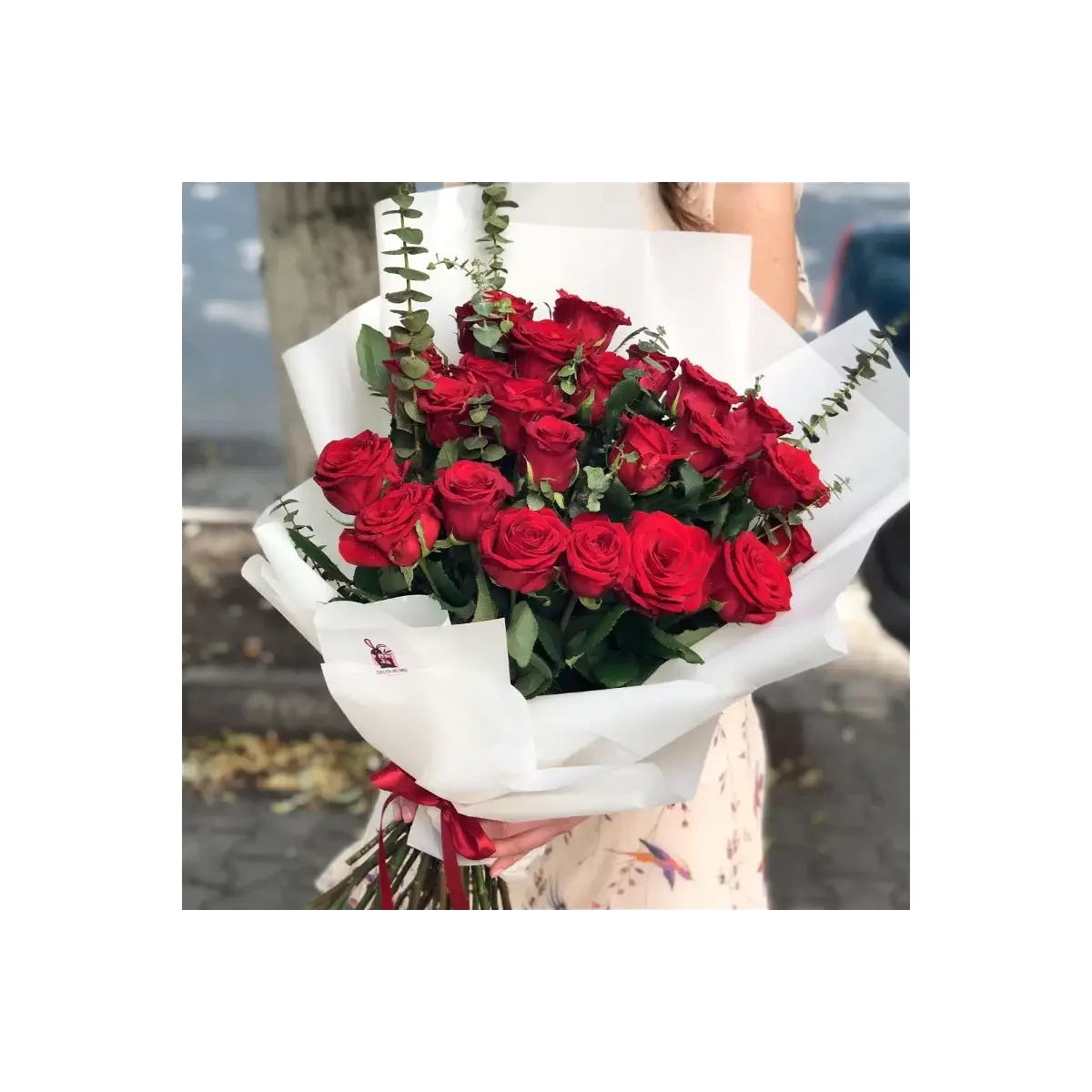 Red Roses in Korean Packaging